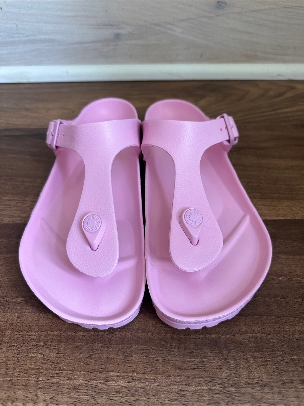 Birkenstock Gizeh EVA Thong Sandals in Fondant Pink-Size 7-Like New - Picture 2 of 7
